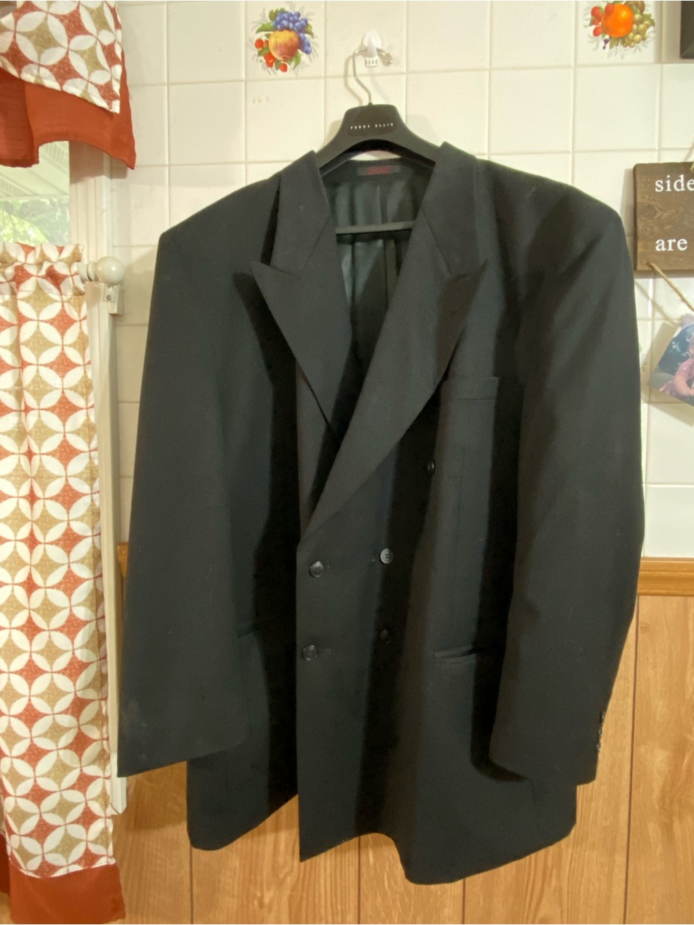 Classic Black Double-Breasted Men's Blazer